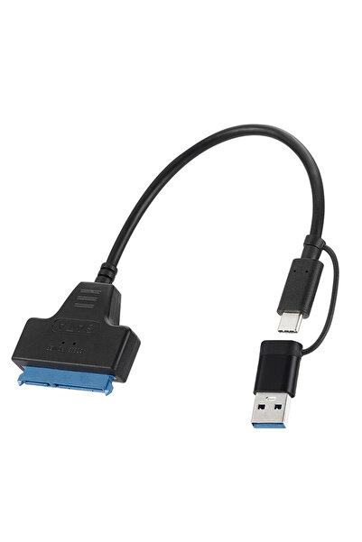 Choice 18CM black Y-ABS 22 Pin SATA 3 HDD SSD External Hard Drive Adapter SAT...