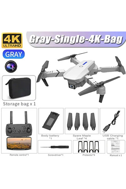 choice2 Gray-Single-4K-Bag New E88Pro RC Drone 4K Professinal With 1080P Wide...