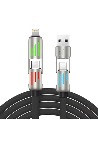 giyitec 240W Kadar Süper Hızlı LED Aydınlatmalı 4'ü 1 Arada Çoklu Cihaz Deste...