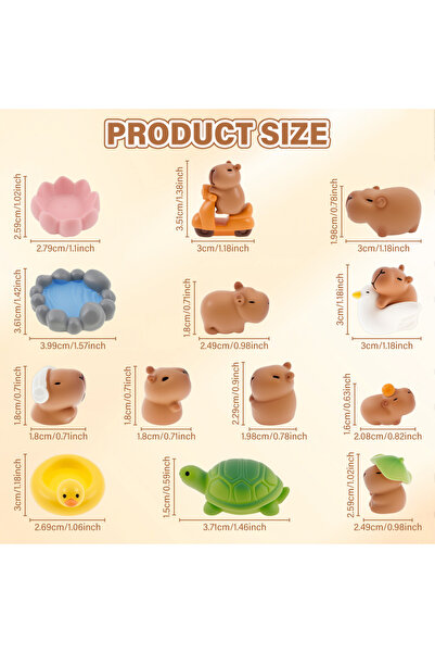 Choice1 13Pcs 13/26Pcs Mini Capybara Figurine Resin Capybara Flower Pot Desk ...
