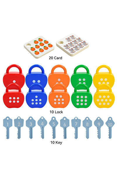 Choice3 10 مجموعات مع 5 أو 10 ألعاب حسية للأطفال على شكل أقفال ومفاتيح، ألعاب...