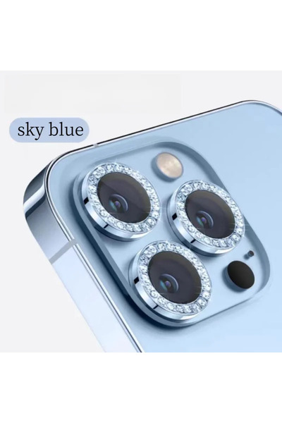Choice90 14 ProMax Pro(3pcs sky blue 2-3Pcs Diamond Camera Protector For IPho...