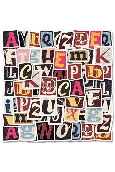 Choice DIY Retro Letter Colorful English Alphabet Stickers, Decorative Sticke...