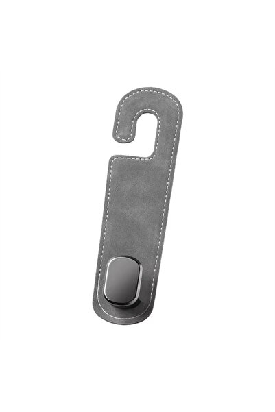 choice2 Grey 1Pc Universal Car Suede Alloy Seat Hook Stowing Rear Seat Headre...