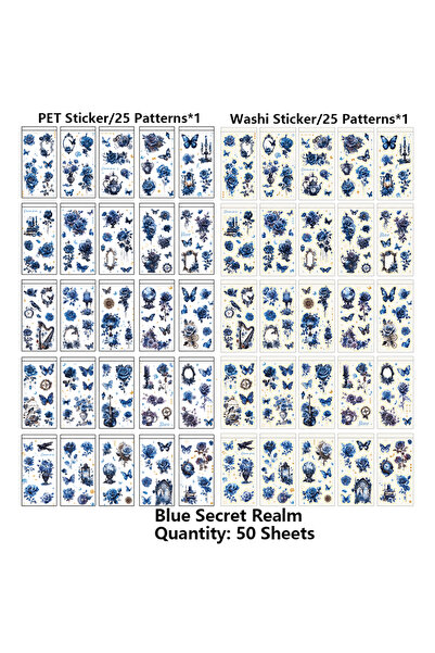 Choice Blue Secret Realm 50 sheets Vintage Rose Butterfly Scrapbooking Coil S...