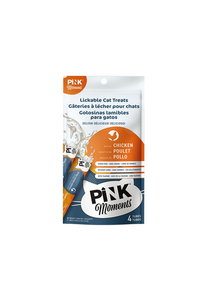 PINK Moments وجبات خفيفة قابلة للعق للقطط - عبوات كريمية قابلة للعصر للقطط ال...