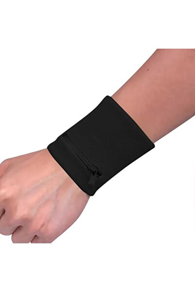 Choice1 black Zipper Wrist Wrist Sweat Bands with Zipper Outdoor Sports Light...