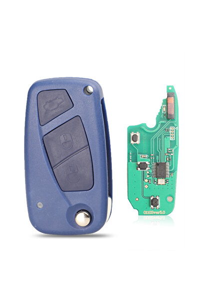 Choice مفتاح تحكم عن بعد قابل للطي 433 ميجاهرتز ID46-7941 أزرق بـ 3 أزرار من ...