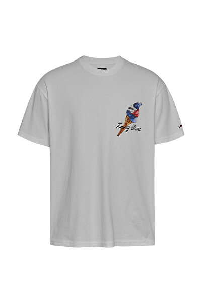Tommy Hilfiger Tricou bărbătesc cu mânecă scurtă, logo pe spate, croială leje...