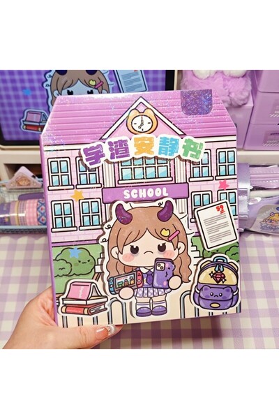 Choice B Cute PET Quiet Book Stickers Handmade Cartoon 3D Sticker Book Educat...