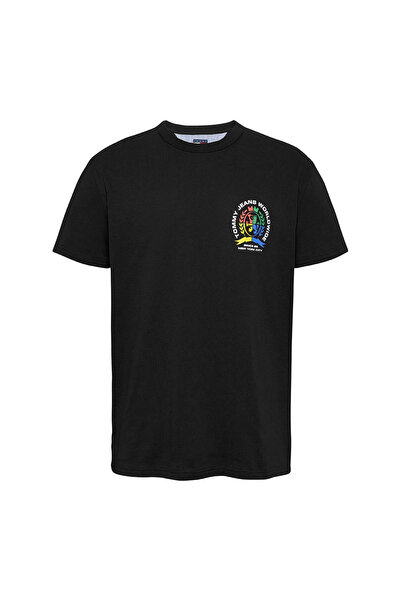 Tommy Hilfiger Tricou bărbătesc cu mânecă scurtă, cu logo varsity pe spate, m...