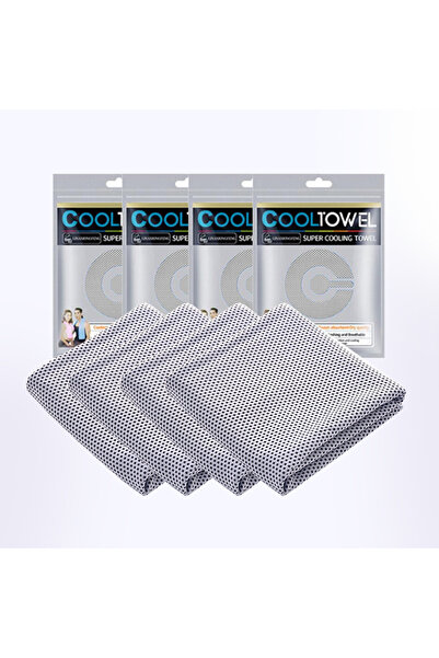 Choice1 4 pcs Grey 4 Pack Cooling Towels, Soft Breathable Ice Cool Towel for ...