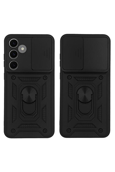 Sonique Θήκη Ring Armor CamPro για Samsung Galaxy S24 FE Μαύρο