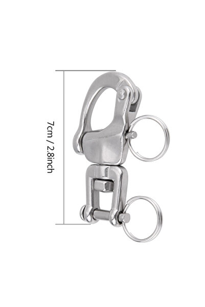 Choice 70mm 316 Stainless Steel Jaw Swivel Snap Shackle for Sailboat Spinnake...