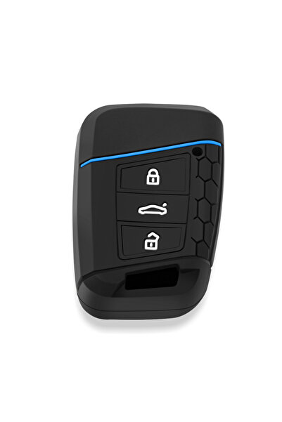 Choice Blue Silicone Car Remote Key Case Cover for Volkswagen VW Magotan Pass...