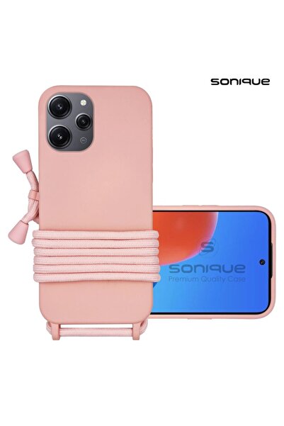 Sonique Θήκη Σιλικόνης με Κορδόνι CarryHang Xiaomi Redmi 12 4G / Redmi 12 5G Ροζ