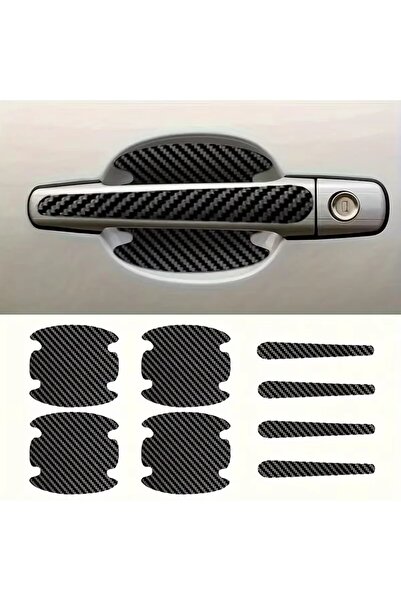 Choice black 8Pcs Car Door Bowl Anti-scratch Sticker Clear Door Bowl Handle P...