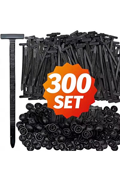 Choice 300set Nylon Push Mount Cable Tie Zip Fastener Auto Car Fender Engine ...