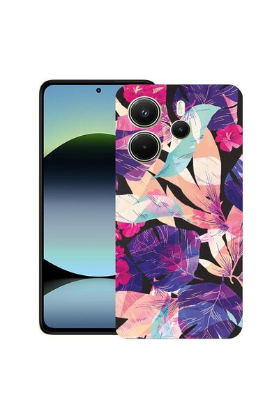 bestcase ¬Æ Husa pentru Xiaomi Redmi Note 14, Tropical Flowers, Slim Silicon ...