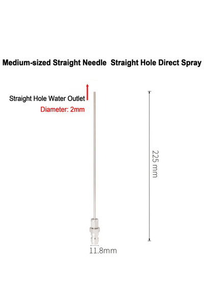 Choice4 PZ-010 Cleaning Needle Nozzle High Pressure 2.0mm Straight/Side Jet f...
