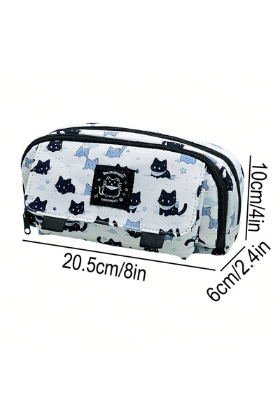 Choice Cat Cute Cat Pencil Case Large Capacity Pencil Bag Multi Functional St...