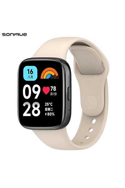 Sonique Λουράκι Σιλικόνης Color για Xiaomi Redmi Watch 3 Active Μπεζ
