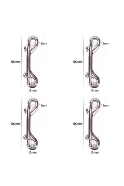 Choice 100mm 4pcs 65mm/88mm/100mm Double Ended Scuba Diving Hook - Stainless ...