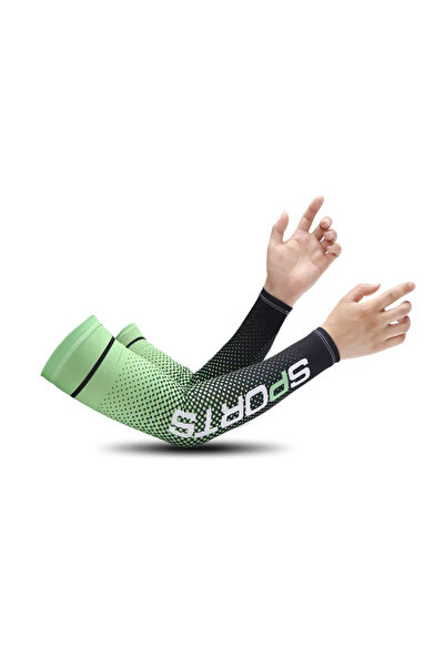 Choice3 One Size Green Ice Silk Arm Sleeves UV Protection Anti-Slip Sunscreen...