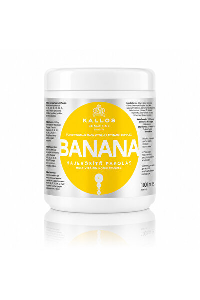 Kallos Mască pentru păr cu extract de banană și complex multivitaminic, BANAN...