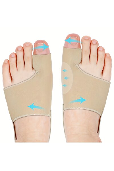 choice2 L Beige 2pcs Toe Separators for Women And Men, Thumb Spacers with Gel...