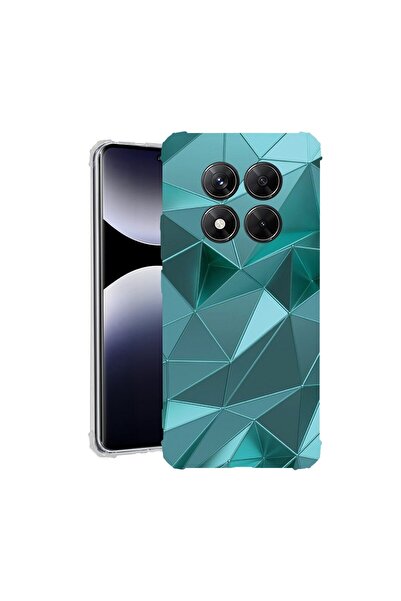 bestcase Husă pentru Xiaomi Redmi Note 15 Pro Plus 5G cu Design Mozaic Verde,...