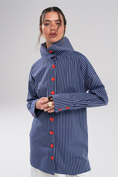 tugfashion Sky Button Gömlek Lacivert