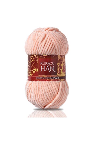 Kürkçü Han Kadife Örgü İpi 50gr %100 Polyester Yumuşak Pofuduk Yavruağzı
