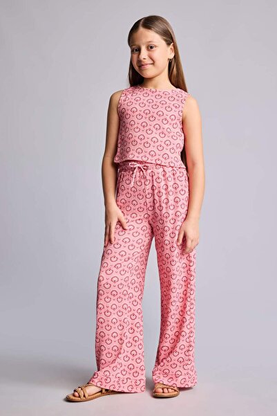DeFacto Crinkle Fabric Patterned 2-Piece Set for Girls H6574A826Sm