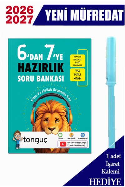 Tonguç Yayınları Tonguç Akademi 6'dan 7'ye Hazırlık Kitabı 2027 + Hediyeli