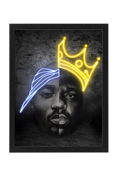 Boomah Accessories Tupac & The Notorious B.I.G. Printed Neon Poster with Fram...