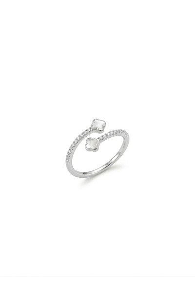 Twin Store Stoned Clover Design Ring - Yz0222-1