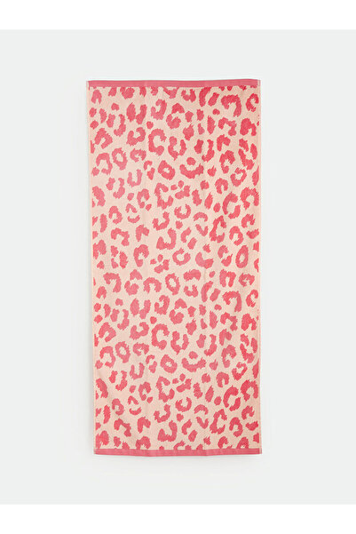 LC Waikiki Nevavm Farkıyla Women's Leopard Patterned Beach Towel 70X150 cm