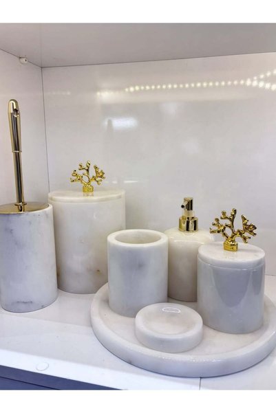 Home Luxury 7-Piece White Bathroom Set