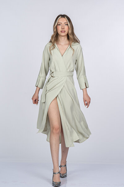 MissVina Elvina Modern Double-Breasted Women's Dress 50393