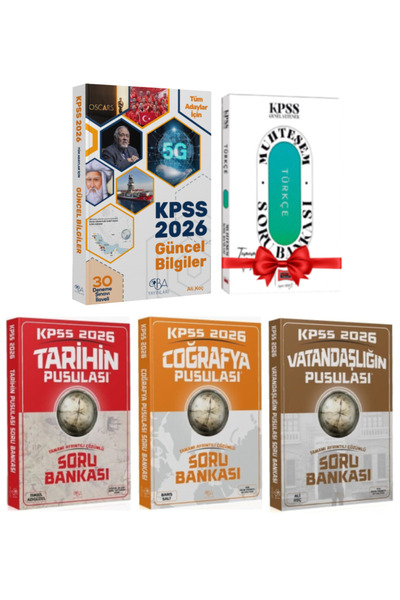CBA Akademi 2026 KPSS Güncel Bilgiler Konu Denemeli+Pusula Serisi Tarih+Coğra...