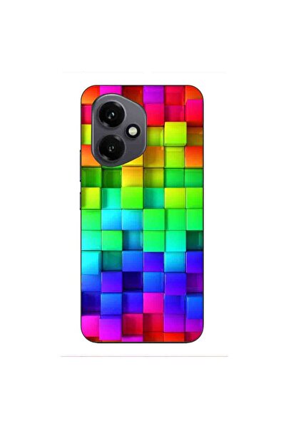 OEM Калъф, съвместим с Honor 400, силиконов гел TPU, с шарка на цветни кубчета