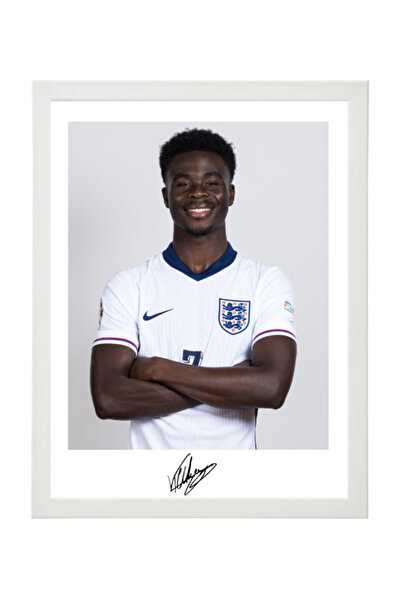 Boomah Accessories Bukayo Saka, England, Euro 2024, Soccer Gift , Autographed...