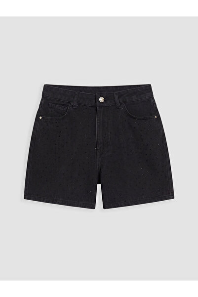 LC Waikiki Nevavm Women's Stoned Jean Shorts with a Difference