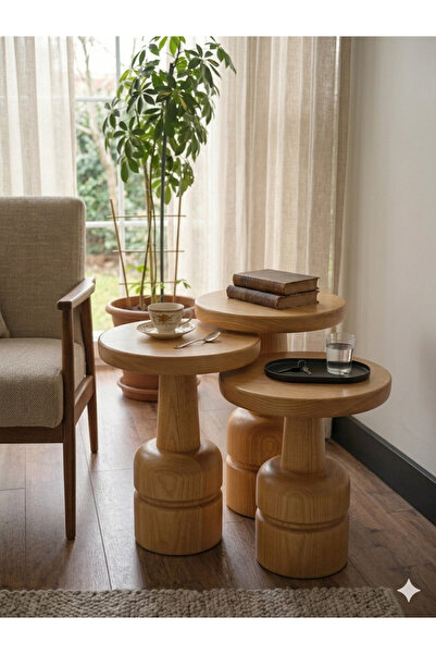 IHLAMUR WOOD DESİGN Mantar sehpa(sitat model)