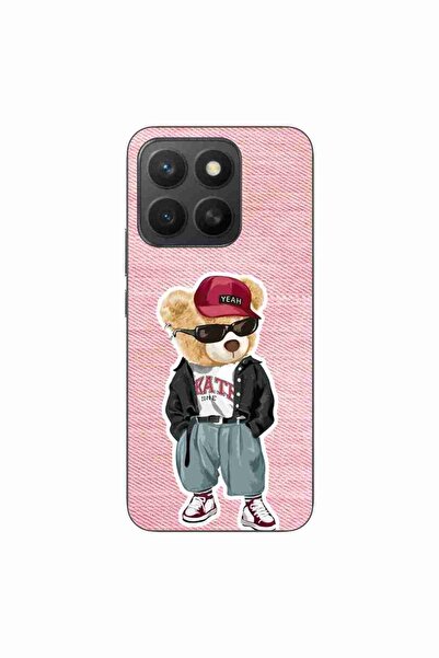 OEM Case compatible with Honor X8c Silicone Gel Tpu Pink Jeans Bear Model