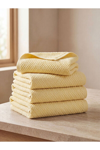 LC Waikiki Rmz Gi̇yi̇m Farkiyla Cotton Face Towel Set of 4 30X30 cm