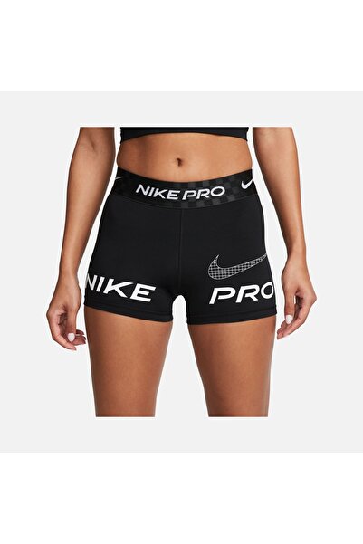Nike Pro Dri-Fit Mid-Rise 3" Women's Graphic Training Shorts Black |   Dx0076...