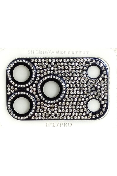 GM iPhone 17 Pro Compatible Camera Protection Lens Crystal Stone Aluminum