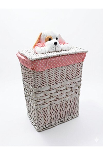 Altabi Plush Wicker Laundry and Toy Basket – Natural, Fun, and Stylish Design...